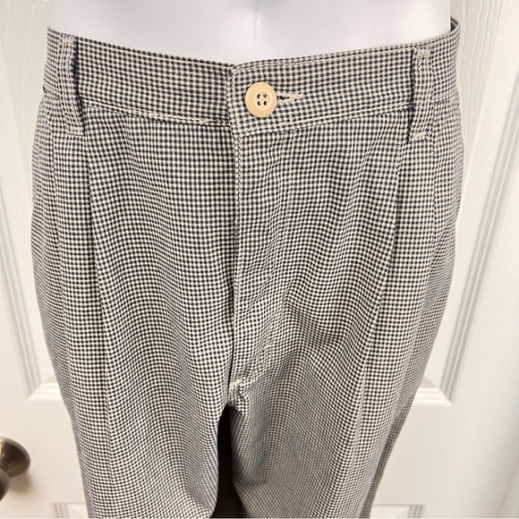 Wrangler Casual Houndstooth Vintage Preppy Pleated Dress Pants Slacks - Picture 8 of 12